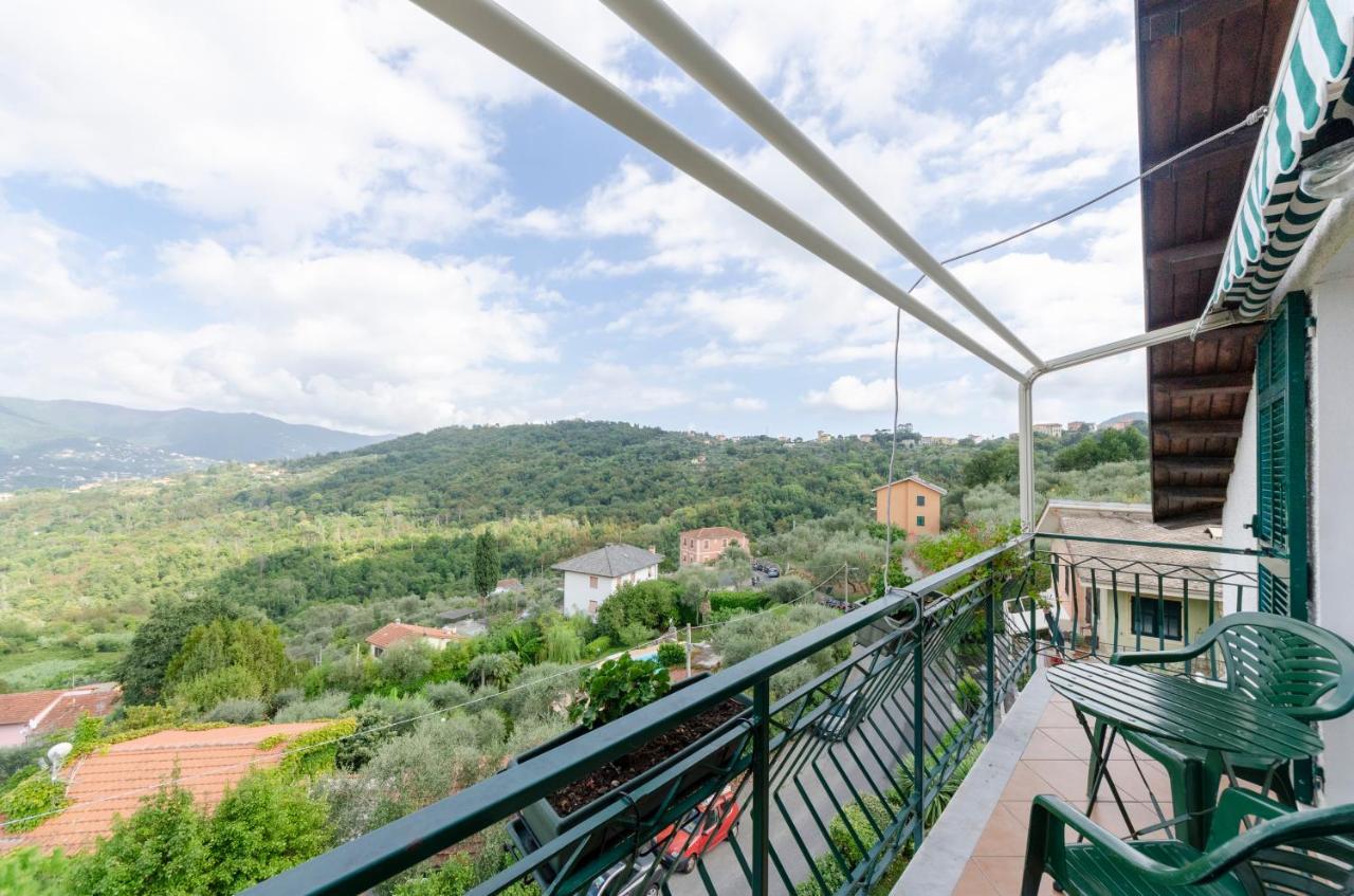Ca' Do Pescou, Charming 2,Bedroom Apartment With Stunning Hill Views Overlooking The Greenery Rapallo Extérieur photo