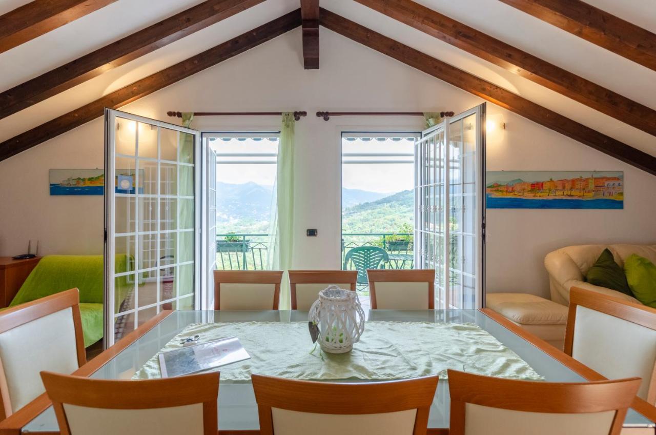 Ca' Do Pescou, Charming 2,Bedroom Apartment With Stunning Hill Views Overlooking The Greenery Rapallo Extérieur photo